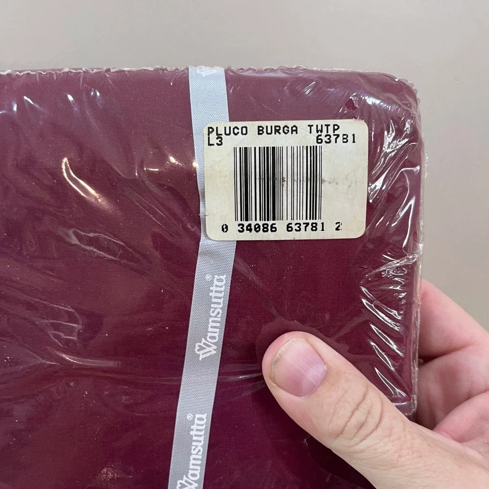Vtg Wamsutta Supercale Plus Twin Flat‎ Sheet Burgundy 200TC Percale Made in USA